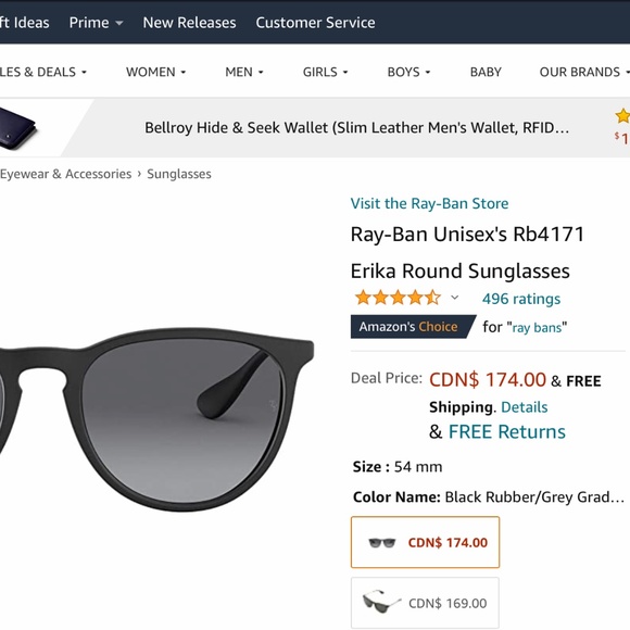 NWT UNISEX RAYBAN SUNGLASSES - Picture 5 of 6